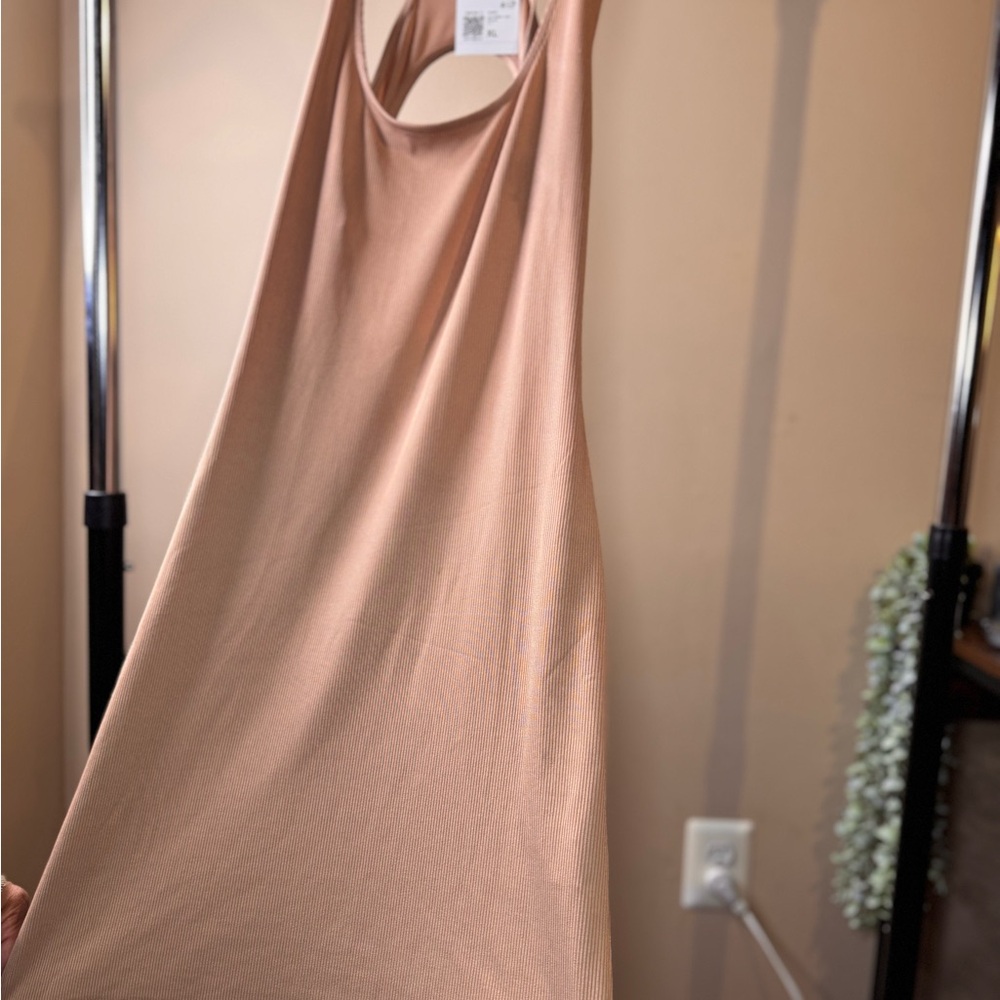 Forever 21 Ribbed Sleeveless Top - Soft Peach